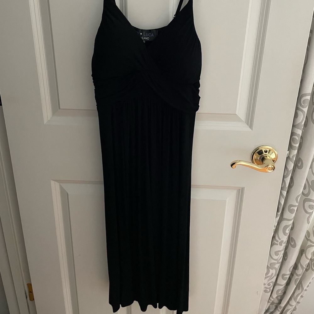 P. Luca Milano Black Spaghetti Strap Dress Size Small – NWT (Sold Out Style)